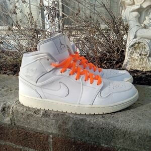 Air Jordan 1 Mid Triple White Size 12 No Box